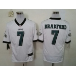Nike Philadelphia Eagles #7 Sam Bradford  White game Jersey
