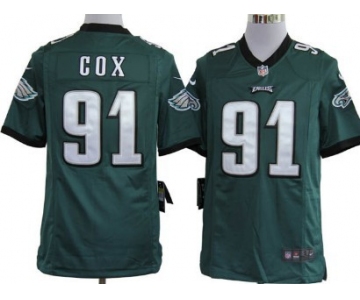 Nike Philadelphia Eagles #91 Fletcher Cox Dark Green Game Jersey