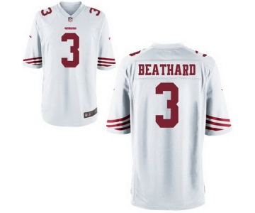 Men's 2017 NFL Draft San Francisco 49ers #3 C. J. Beathard White Road Stitched NFL Nike Game Jersey
