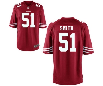 Men's San Francisco 49ers #51 Malcolm Smith Scarlet Red Team Color Stitched NFL Nike Game Jersey