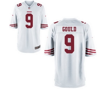 Men's San Francisco 49ers #9 Robbie Gould White Road Stitched NFL Nike Game Jersey