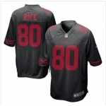 New San Francisco 49ers #80 Jerry Rice Black Alternate Game Jersey