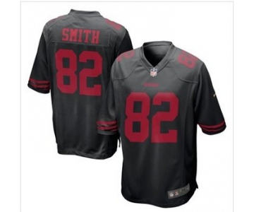 New San Francisco 49ers #82 Torrey Smith Black Alternate Game Jersey