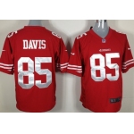Nike San Francisco 49ers #85 Vernon Davis Red Game Jersey