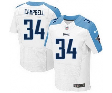 Men's Tennessee Titans #34 Earl Campbell White Retired Player NFL Nike Elite Jersey