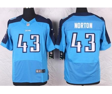 Men's Tennessee Titans #43 Jim Norton Light Blue Retired Player NFL Nike Elite Jersey