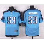 Men's Tennessee Titans #59 Wesley Woodyard Light Blue Team Color NFL Nike Elite Jersey