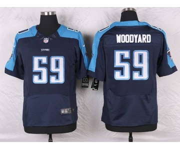Men's Tennessee Titans #59 Wesley Woodyard Navy Blue Alternate NFL Nike Elite Jersey