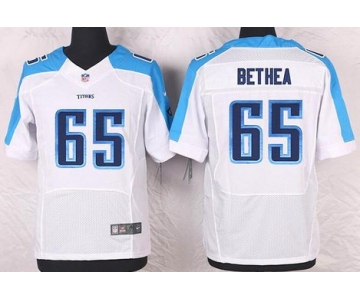 Men's Tennessee Titans #65 Elvin Bethea White Retired Player NFL Nike Elite Jersey