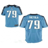 Men's Tennessee Titans #79 Sebastian Tretola Light Blue Team Color Stitched NFL Nike Elite Jersey