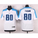 Men's Tennessee Titans #80 Anthony Fasano White Road NFL Nike Elite Jersey