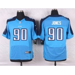 Men's Tennessee Titans #90 DaQuan Jones Light Blue Team Color NFL Nike Elite Jersey