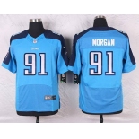 Men's Tennessee Titans #91 Derrick Morgan Light Blue Team Color NFL Nike Elite Jersey