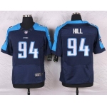 Men's Tennessee Titans #94 Sammie Hill Navy Blue Alternate NFL Nike Elite Jersey