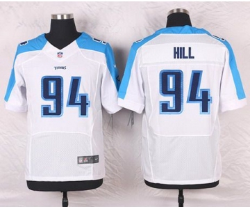 Men's Tennessee Titans #94 Sammie Hill White Road NFL Nike Elite Jersey