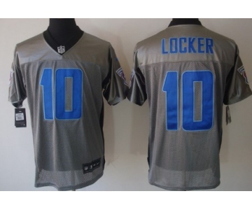 Nike Tennessee Titans #10 Jake Locker Gray Shadow Elite Jersey