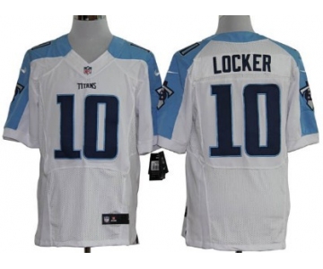 Nike Tennessee Titans #10 Jake Locker White Elite Jersey