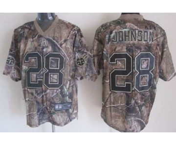 Nike Tennessee Titans #28 Chris Johnson Realtree Camo Elite Jersey