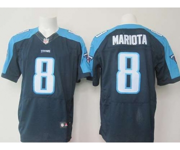 Tennessee Titans #8 Marcus Mariota 2015 NFL Draft 2nd Overall Pick Nike Navy Blue Elite Jersey