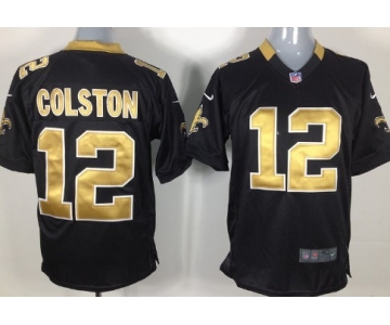Nike New Orleans Saints #12 Marques Colston Black Game Jersey