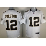 Nike New Orleans Saints #12 Marques Colston White Game Jersey