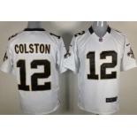 Nike New Orleans Saints #12 Marques Colston White Game Jersey