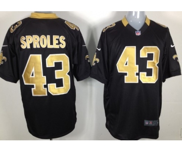 Nike New Orleans Saints #43 Darren Sproles Black Game Jersey