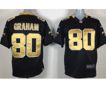 Nike New Orleans Saints #80 Jimmy Graham Black Game Jersey