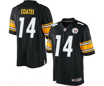 Men's Pittsburgh Steelers #14 Sammie Coates Black Team Color Stitched NFL Nike Game Jersey