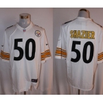 Men's Pittsburgh Steelers #50 Ryan Shazier White Road Stitched NFL Nike Game Jersey
