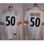Men's Pittsburgh Steelers #50 Ryan Shazier White Road Stitched NFL Nike Game Jersey