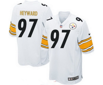 Men's Pittsburgh Steelers #97 Cameron Heyward White Road Stitched NFL Nike Game Jersey