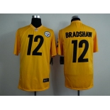 Nike Pittsburgh Steelers #12 Terry Bradshaw Yellow Game Jersey