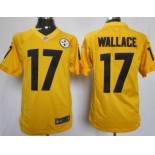 Nike Pittsburgh Steelers #17 Mike Wallace Yellow Game Jersey