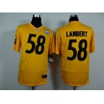 Nike Pittsburgh Steelers #58 Jack Lambert Yellow Game Jersey