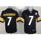 Nike Pittsburgh Steelers #7 Ben Roethlisberger Black Game Jersey