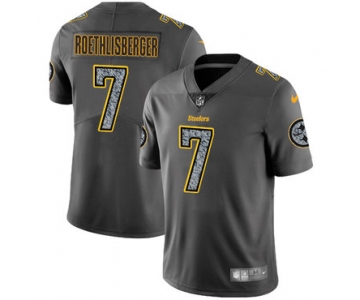 Nike Pittsburgh Steelers #7 Ben Roethlisberger Gray Static Men's NFL Vapor Untouchable Game Jersey