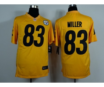 Nike Pittsburgh Steelers #83 Heath Miller Yellow Game Jersey
