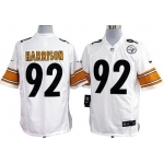 Nike Pittsburgh Steelers #92 James Harrison White Game Jersey