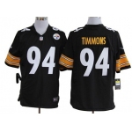 Nike Pittsburgh Steelers #94 Lawrence Timmons Black Game Jersey