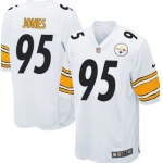 Nike Pittsburgh Steelers #95 Jarvis Jones White Game Jersey