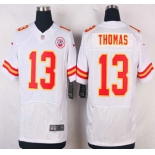 Men's Kansas City Chiefs #13 De'Anthony Thomas White Road NFL Nike Elite Jersey