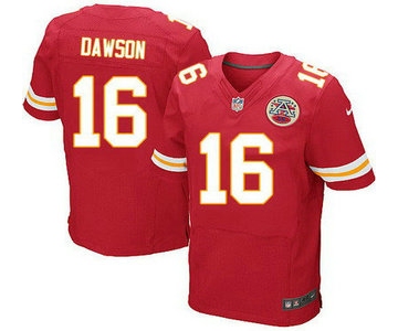 Men's Kansas City Chiefs #16 Len Dawson Red Team Color NFL Nike Elite Jersey
