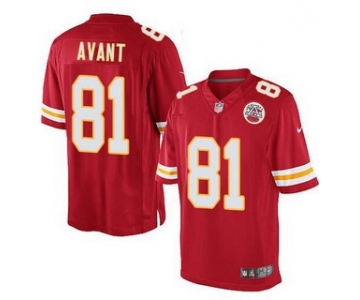 Men's Kansas City Chiefs #81 Jason Avant Red Team Color NFL Nike Elite Jersey