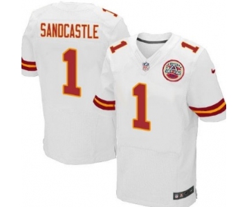Nike Kansas City Chiefs #1 Leon Sandcastle White Elite Jersey
