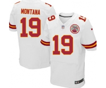 Nike Kansas City Chiefs #19 Joe Montana White Elite Jersey