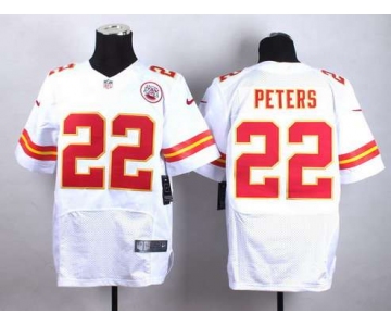 Nike Kansas City Chiefs #22 Marcus Peters White Elite Jersey