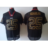 Nike Kansas City Chiefs #25 Jamaal Charles Lights Out Black Elite Jersey