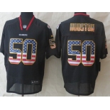 Nike Kansas City Chiefs #50 Justin Houston 2014 USA Flag Fashion Black Elite Jersey