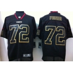Nike Kansas City Chiefs #72 Eric Fisher Lights Out Black Elite Jersey